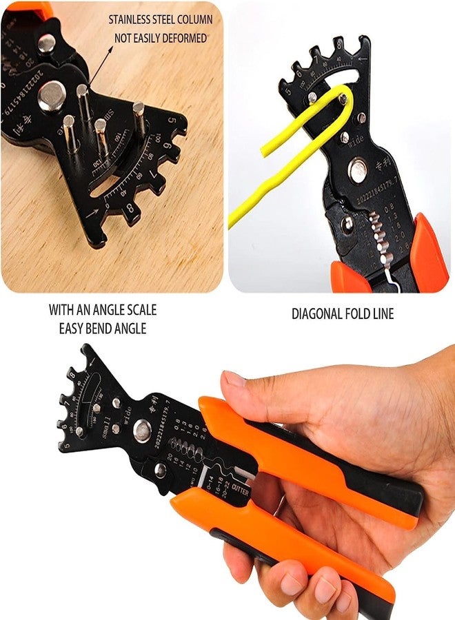 SWAMINE Wire Stripper Multifunctional Cable Stripper Wire Cutter Wire Crimper Automatic Wire Stripping Pliers Tool for Wire Stripping Cutting Crimping Winding Wrench Tool (5 IN 1 Wire Stripper) - Image 2